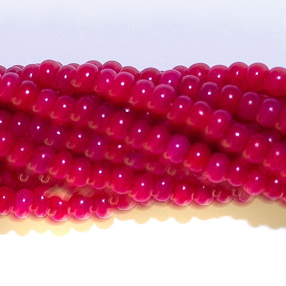 6SB944: CZ Seed Bead Dyed Bright Red Color#17899 6/0 36STR