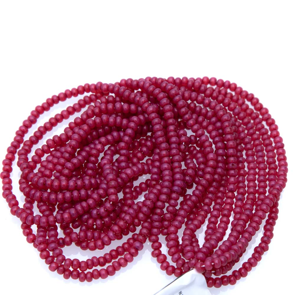 6SB944: CZ Seed Bead Dyed Bright Red Color#17899 6/0 36STR