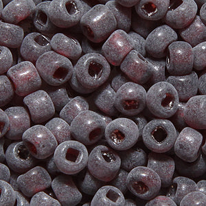 6SV259-3U: Vintage Venetian Transparent Sepia #3 SQ Hole Frosted 6/0 500 Grams