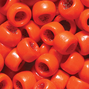 77SV138-2R: Vintage Venetian Small Crow Op Orange #2 6mm 50 Gram Bag