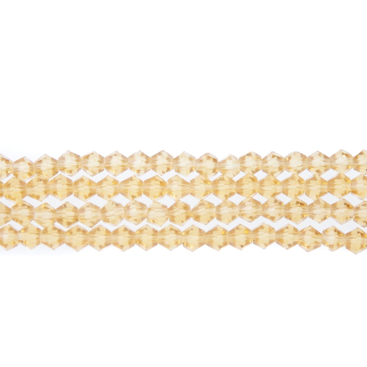 84CG251: 4mm Champagne Glass Faceted Bicone