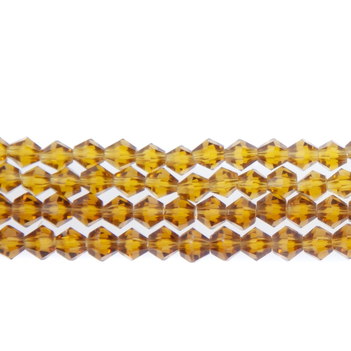 84CG254: 4mm Topaz Glass Faceted Bicone