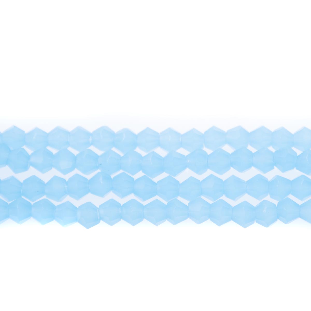 84CG260: 4mm Aqua Opal Glass Faceted Bicone