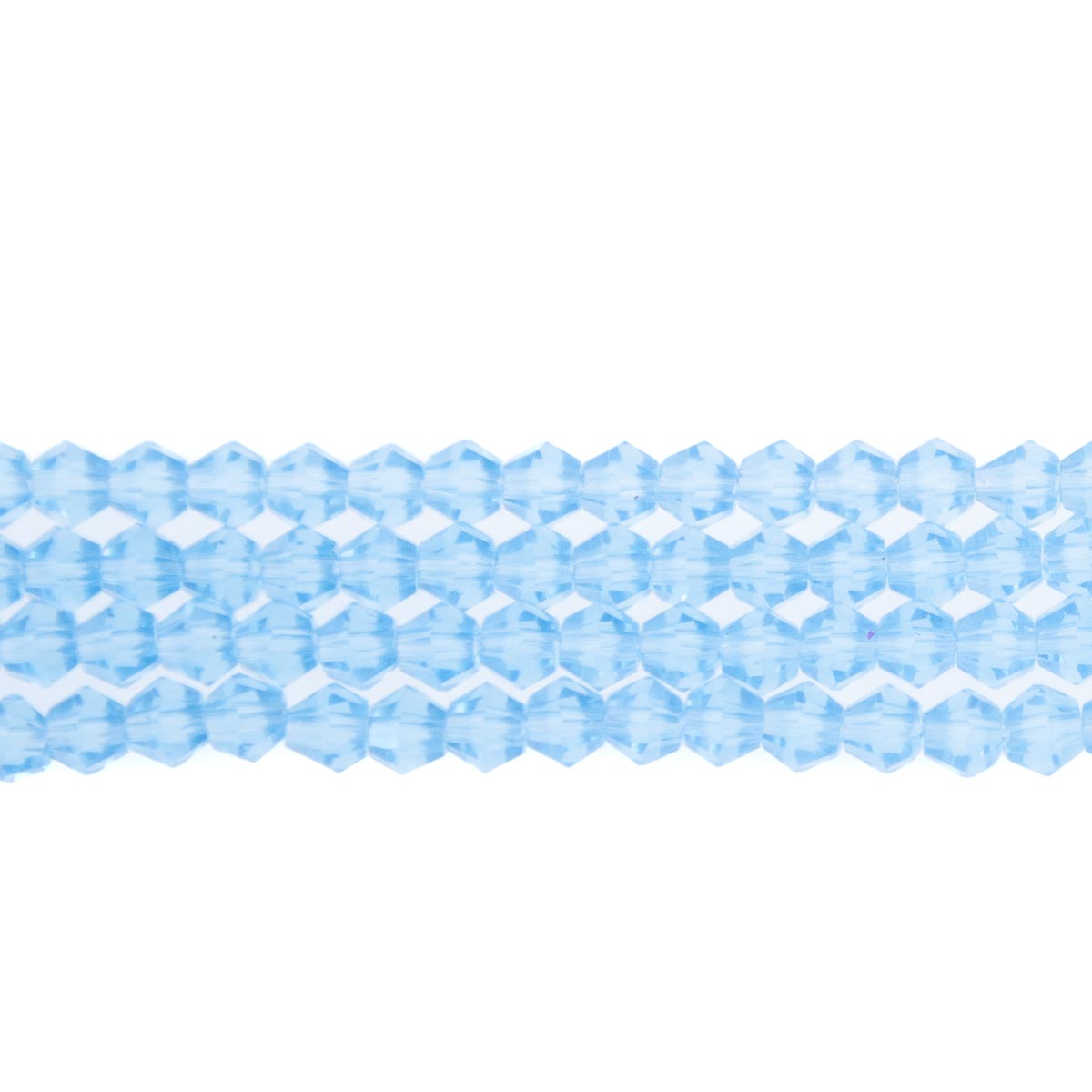 84CG264: 4mm Aquamarine Glass Faceted Bicone