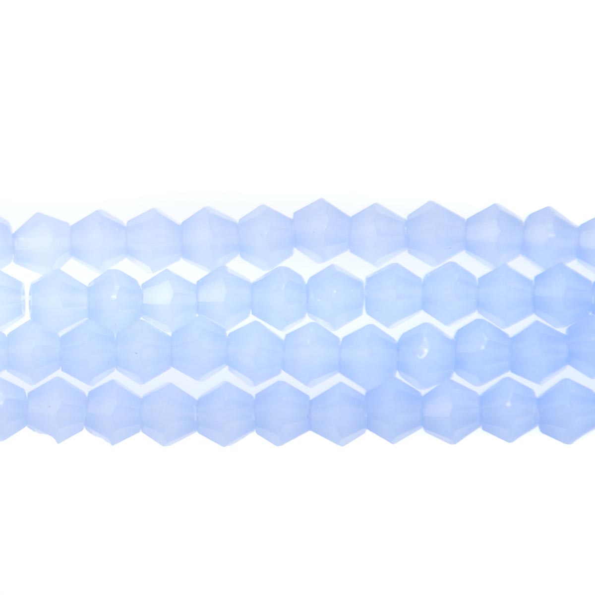 84CG270: 4mm Blue Opal Glass Faceted Bicone