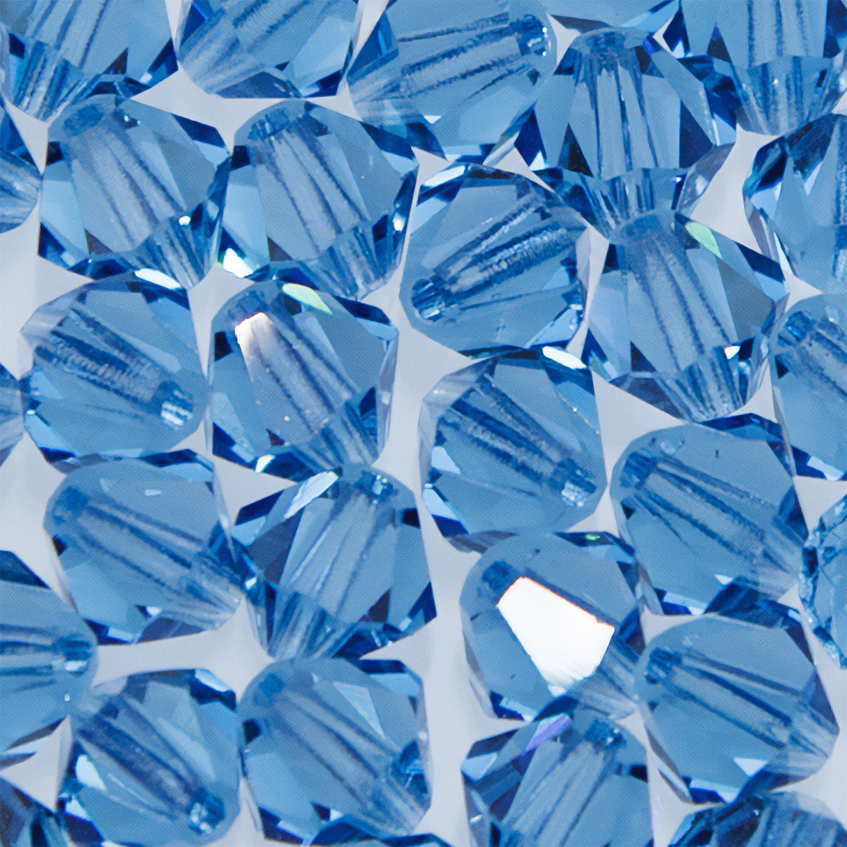 86CC275: Preciosa Czech Crystal Diamond Malibu Blue 6mm