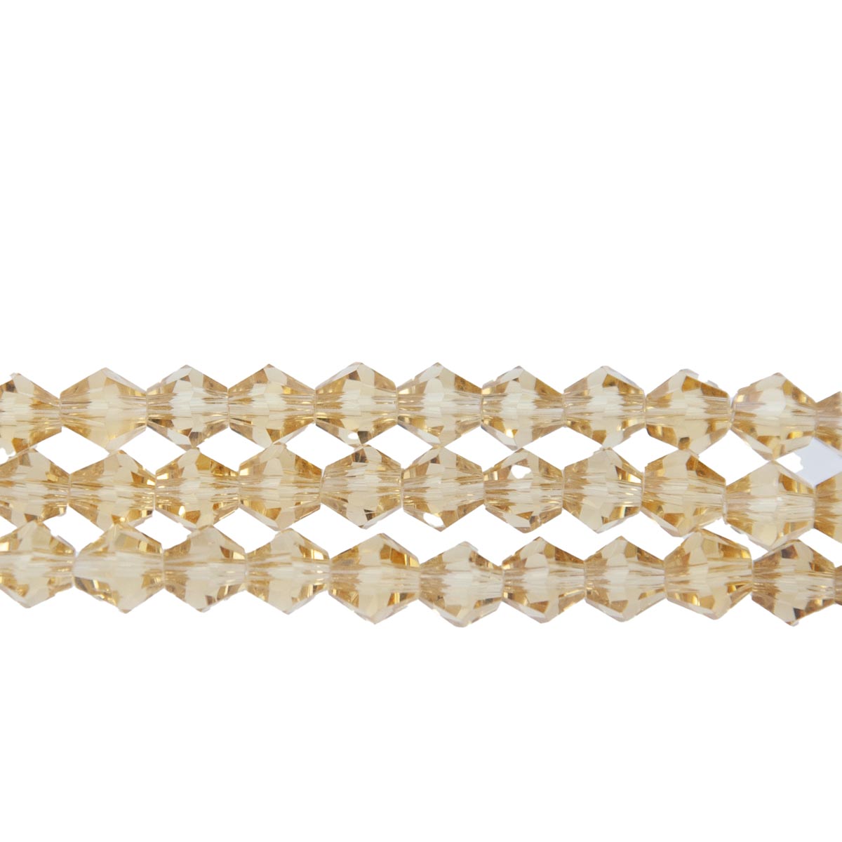 86CG251: 6mm Champagne Glass Faceted Bicone