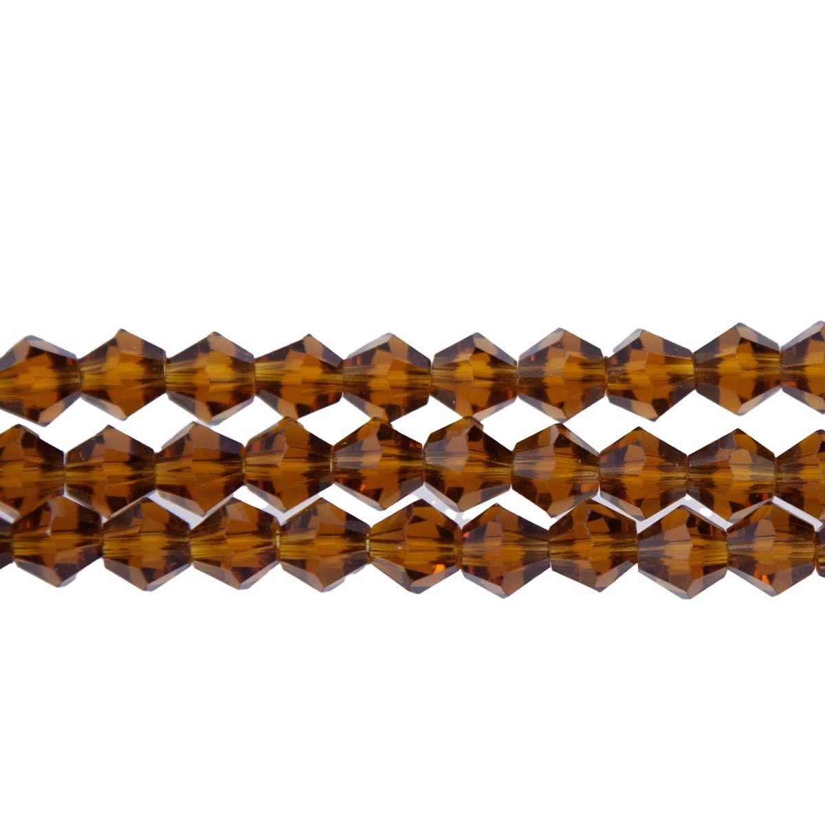 86CG254: 6mm Topaz Glass Faceted Bicone