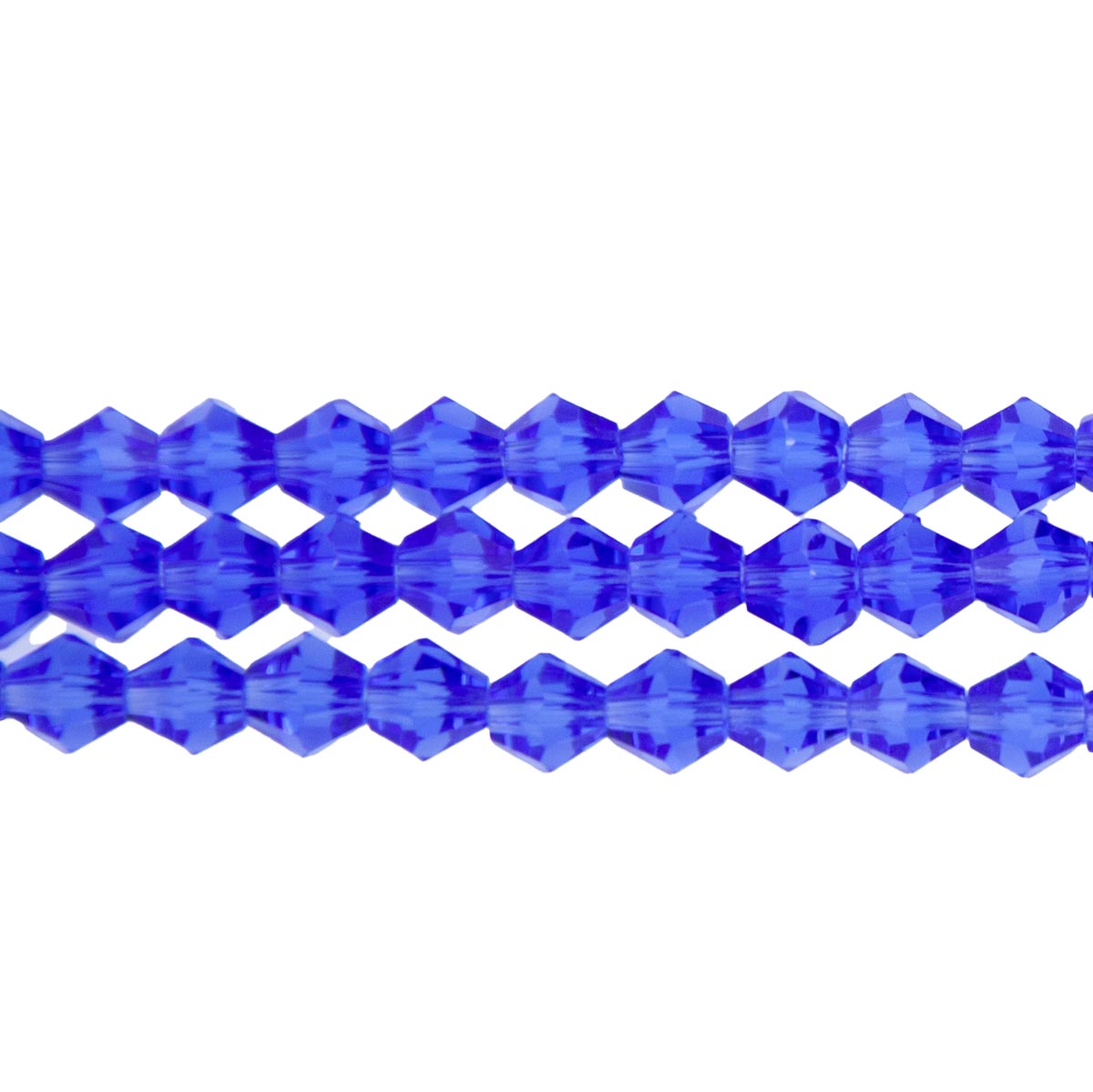 86CG273: 6mm Sapphire Glass Faceted Bicone