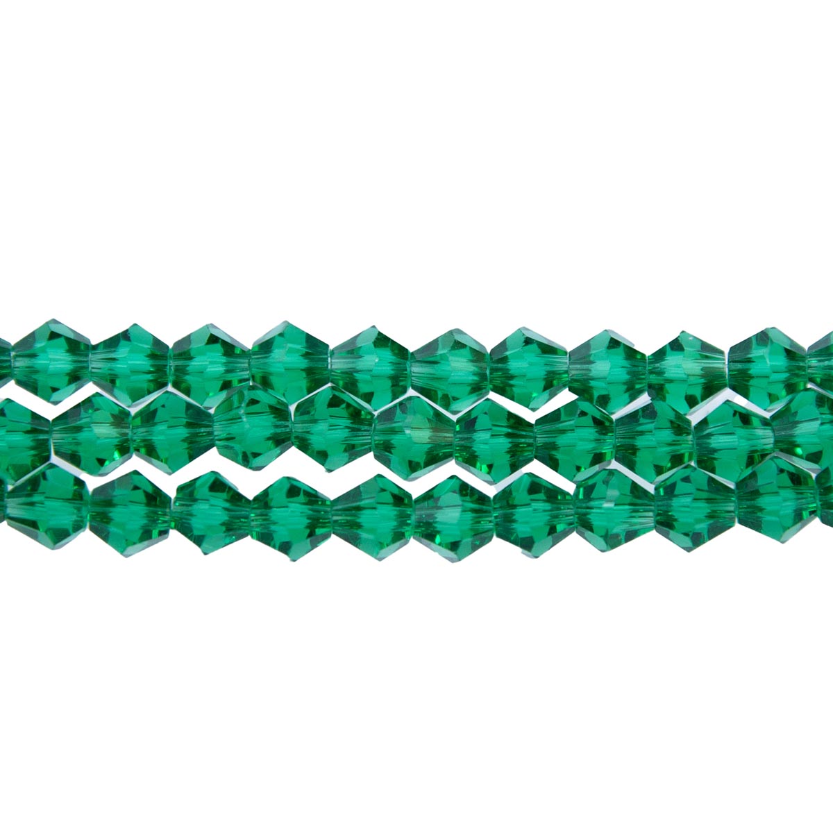 86CG285: 6mm Blue Zircon Glass Faceted Bicone