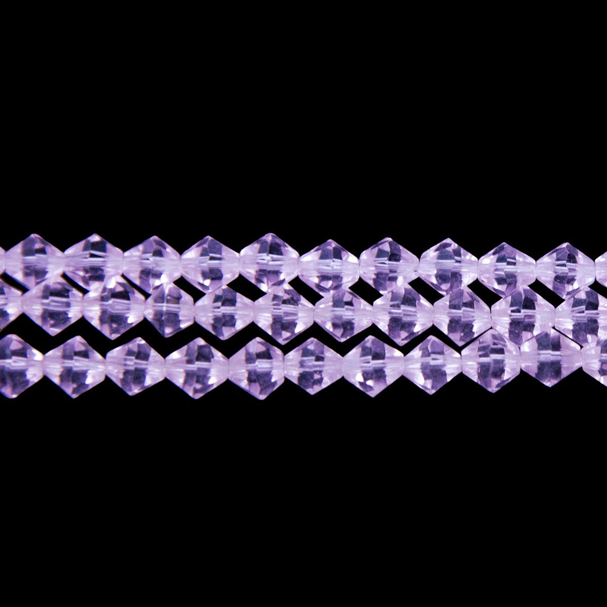 86CG291: 6mm Pink Glass Faceted Bicone