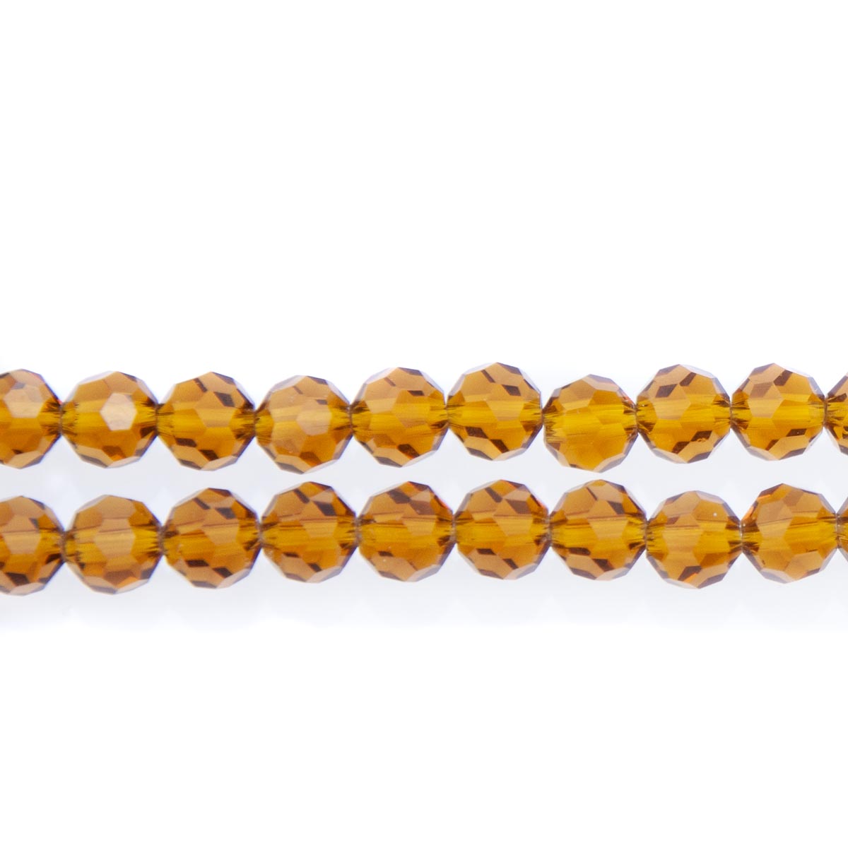 8CG254: 8mm Topaz Glass Faceted Round