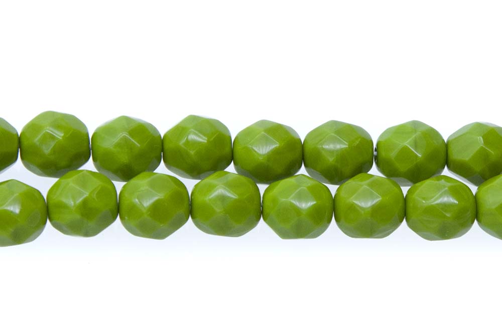 8FC183-OV: CZ FACET RD Opaque Olive Green 8mm 200PPK