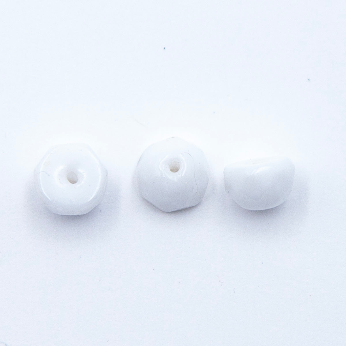 8HL112: CZ White Hill Bead 8mm 25 Pc Bag