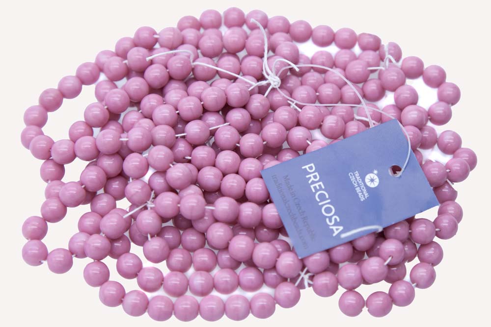 8RD192: CZ Round Opaque Dusty Pink 8mm 300 PC