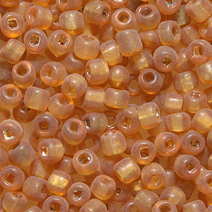 8SV253-15: Vintage Venetian Transparent Gold #15 SQ Hole Frosted 8/0 500 Grams