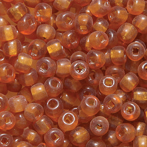 8SV254-2QR: Vintage Venetian Transparent Raw Sienna #2 Square Hole 8/0 50 Gram Bag