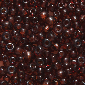 8SV258-1R: Vintage Venetian Transparent Brown #1 Square Hole 8/0 50 Gram Bag