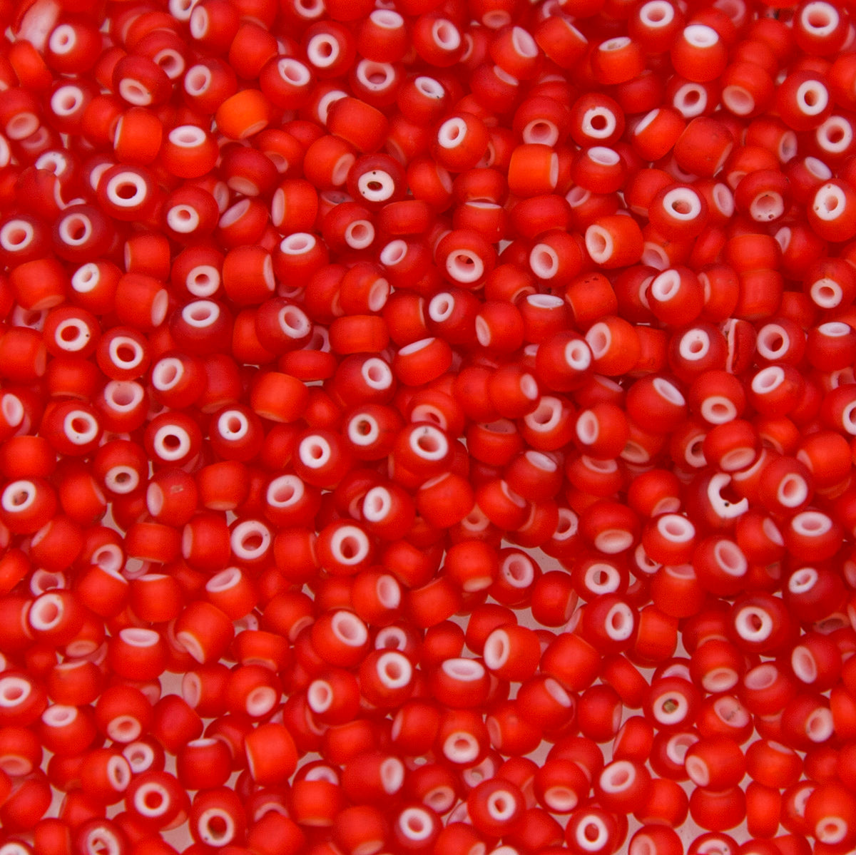 Antique Venetian White Heart Burnt Orange #1 Matte 8/0 - 250 Grams