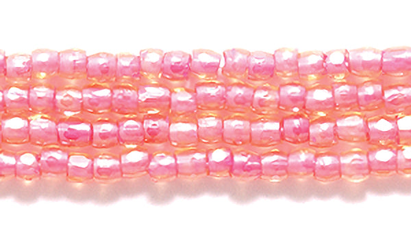9SC757: CZ Seed Bead 3-cut Fuchsia Lined Topaz 9/0 10HK