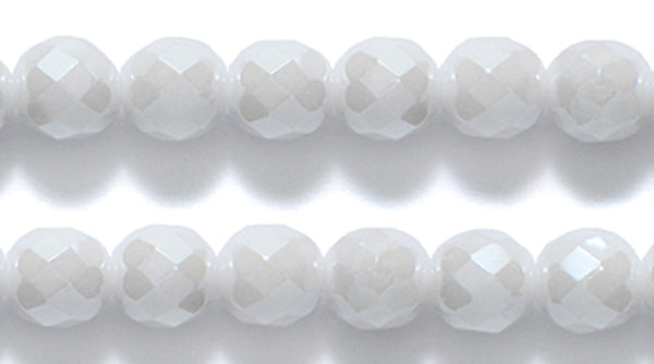 4FC312-WA: CZ FACET RD Alabaster Wedding Luster 4MM-600PC