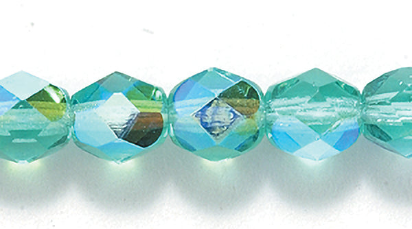 6FC585-T: CZ FACET RD Aquamarine AB 6MM 400PC