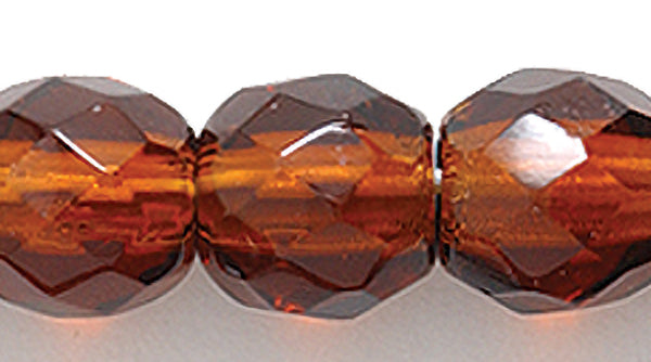 10FC256: CZ FACET RD TRANS DK Topaz 10mm-150PC