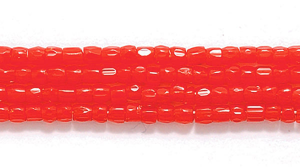 12SC144: CZ Seed Bead 3-cut Opaque Red 12/0 5HK