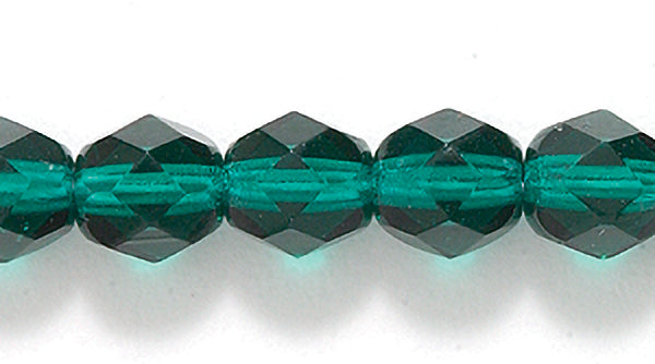 6FC288: CZ Faceted Rd TR Deep Emerald 6MM-300PC