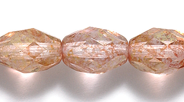 33FC092: CZ FC Oval Pink Picasso On Crystal 10x7mm 300PC
