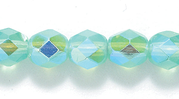 6FC580-S: CZ FACET RD Opal Seafoam AB 6mm-300PC