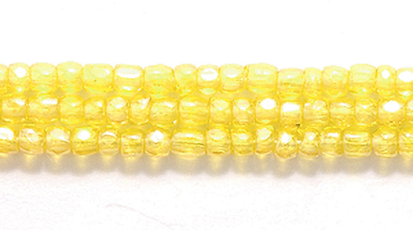 9SC322-T: CZ Seed Bead 3-cut Transparent Luster LT Yellow 9/0 10HK