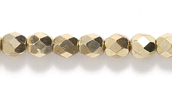 4FC854-F: CZ FACET RD Full Coated Gold 4mm-400PC