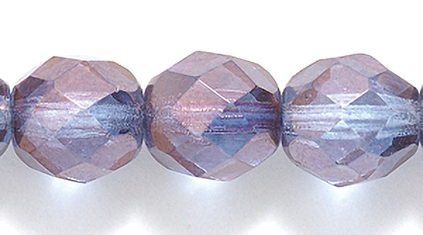 8FC098: CZ FACET RD Picasso Amethyst 8mm-150PC