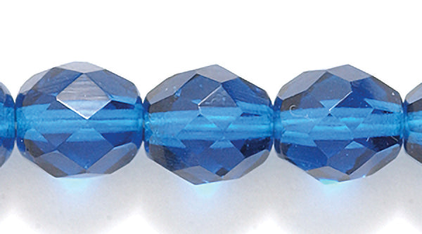 8FC268: CZ FACET RD TRANS Capri Blue 8mm-150PC