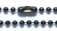 2CX109-24: Ball Chain #3 Necklace Black 24 Inch