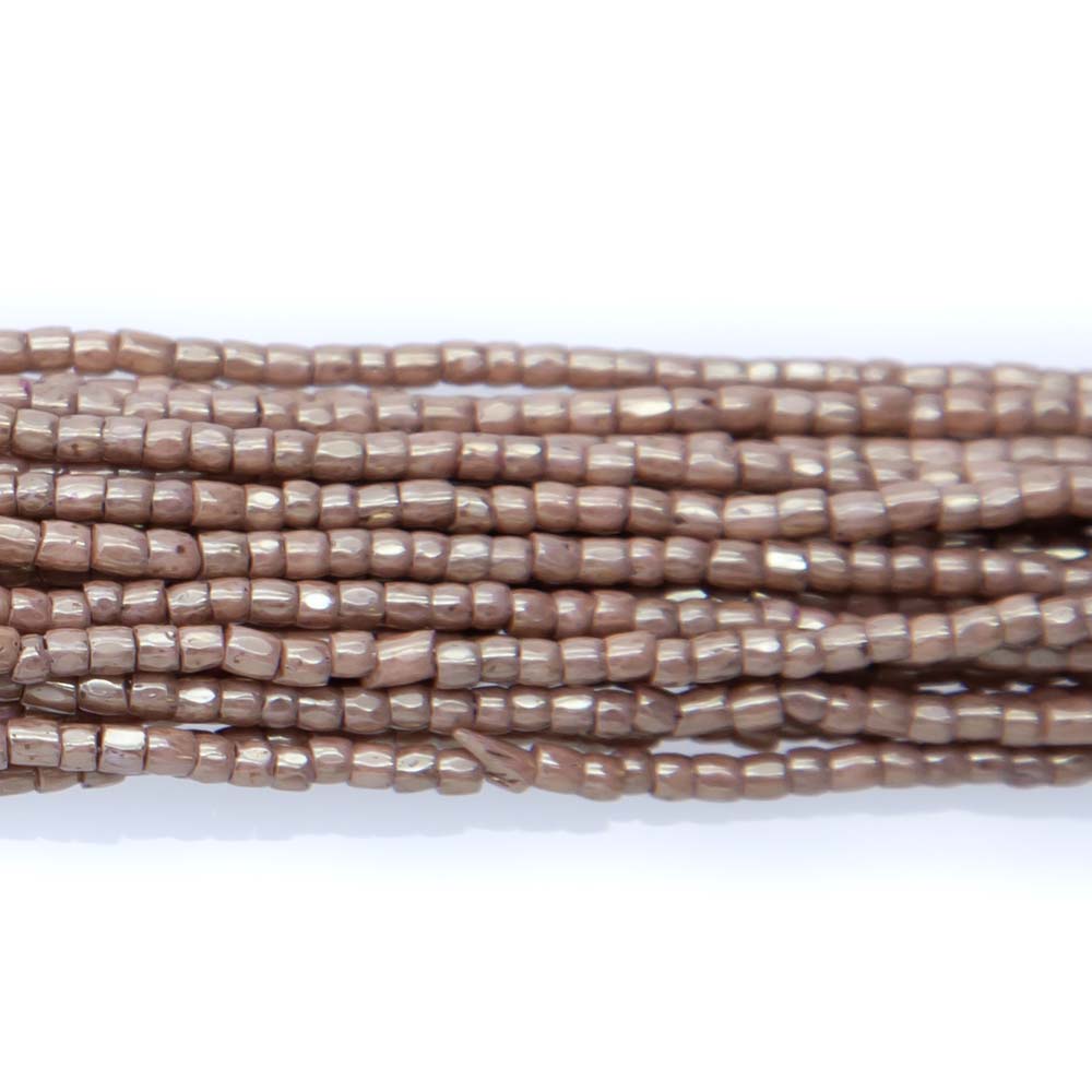 9SC393-RL: CZ Seed Bead 3-Cut Opaque High Luster Rose Color #46095 5HK