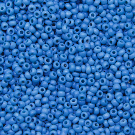 9SV100-50: Vintage Venetian Seed Bead Op Med Baby Blue Mix 9/0