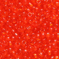 9SV236-3QR: Vintage Venetian Seed Bead Trans Red/Orange 9/0 50 Gram Bag