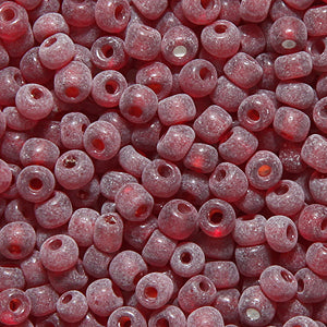 9SV248-10: Vintage Venetian Transparent Red #10 Frosted 9/0 500 Grams