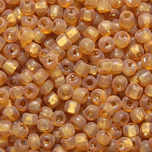 9SV253-15: Vintage Venetian Transparent Gold #15 Sqhole Frosted 9/0 500 Grams