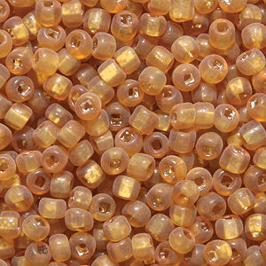 9SV253-15R: Vintage Venetian Transparent Gold #15 Sqhole Frosted 9/0 150 Gram Bag