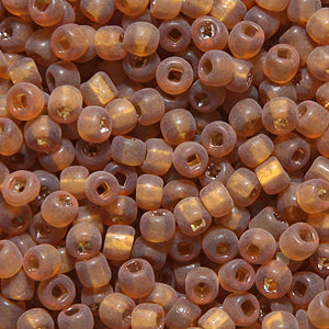 9SV258-6U: Vintage Venetian Transparent Brown #6 Frosted SQ Hole 9/0 500 Grams