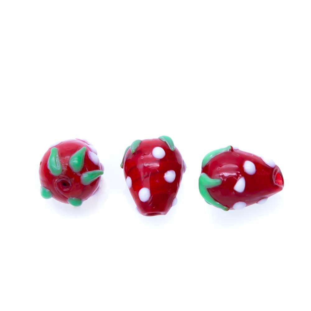 AL303-1: Strawberry Red w/Pink 19mm - 1PC