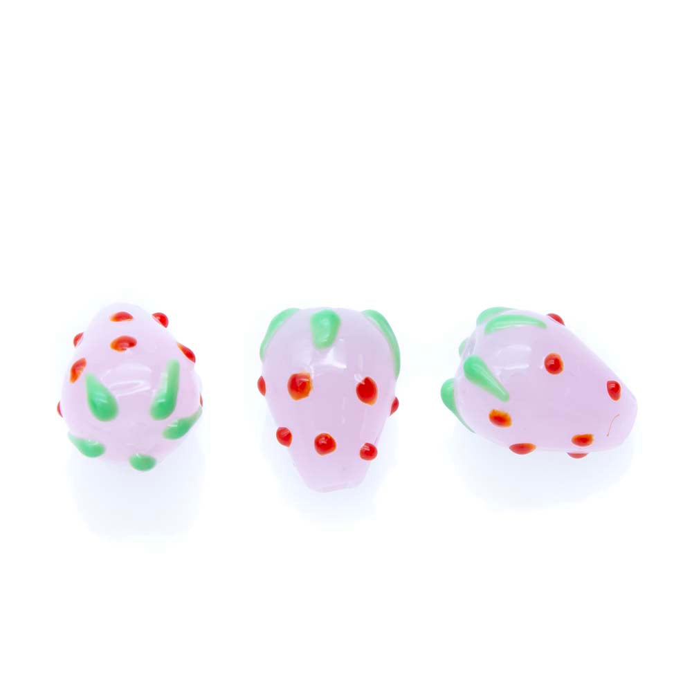 AL303-2: Strawberry Pink w/Red 19mm - 1 Piece