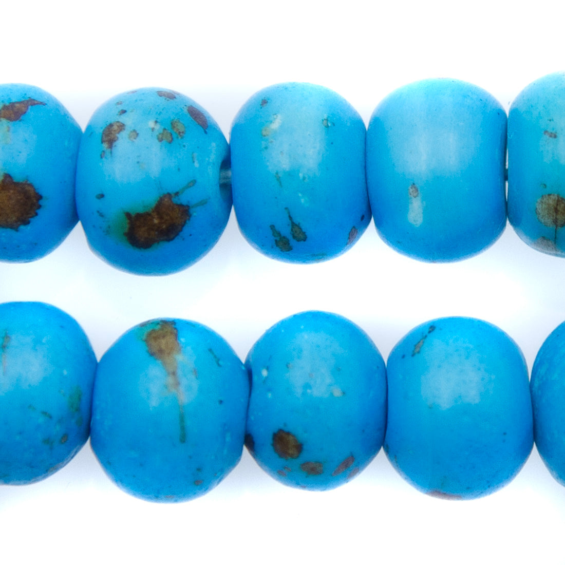 BN100-23: Dark Turquoise Colored Bone 12mm 13" String