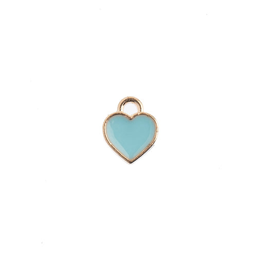 DZ0464-25: Zinc Charm 7x8mm Small Hearts Lt Blue 10PPK