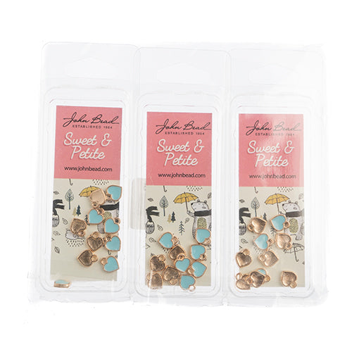 DZ0464-25: Zinc Charm 7x8mm Small Hearts Lt Blue 10PPK