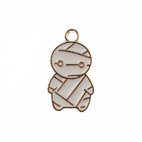 DZ0466-04: Zinc Charm Halloween 21.5x12mm Mummy 10PPK