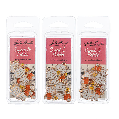 DZ0466-05: Zinc Charm Halloween 25x18mm Mummy w/Pumpkin 6PPK